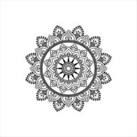 patrón circular en forma de mandala para henna, mehndi, tatuaje, decoración. ornamento decorativo en estilo étnico oriental. página de libro para colorear vector