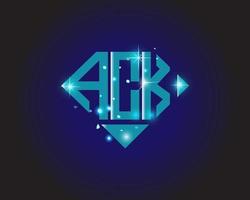 diseño creativo del logotipo de la letra ack. ack diseño único. vector