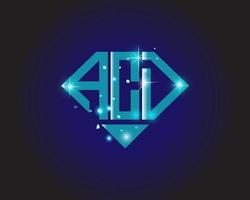 diseño creativo del logotipo de la letra acd. diseño único ac. vector