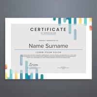 Certificate template vector with geometric line abstract border, can be used for appreciation, diploma, award, attendance, etc.