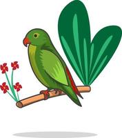 BIRD LOVEBIRD ILLUSTRATION VECTOR