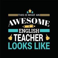 Teacher T-shirt Design vector