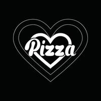 diseño de camiseta de pizza vector