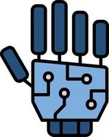 icono de vector de brazo de robot