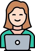 Working Woman Vector Icon