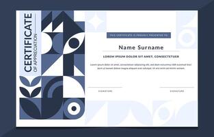 Creative Certificate With Abstract Art Template vector