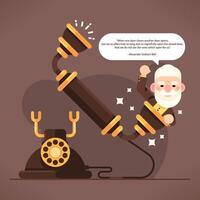 Alexander Graham Bell The Inventor With Cute Cartoon Design vector