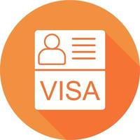 icono de vector de visa