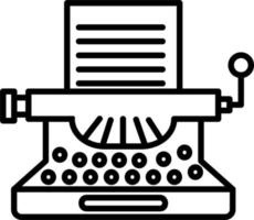 icono de vector de máquina de escribir