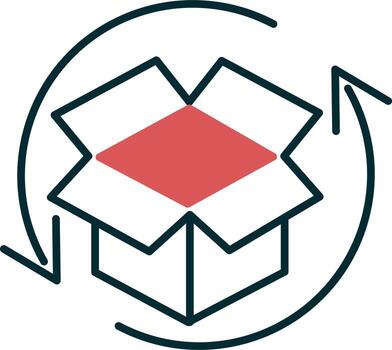 icono de vector de retorno