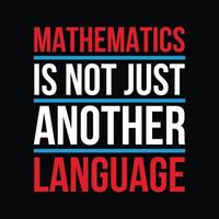 matemáticas camiseta diseño vector