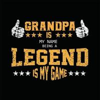 Grandpa T-shirt Design vector