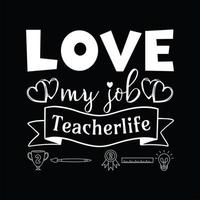 Teacher T-shirt Design vector