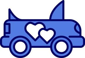 icono de vector de coche de boda