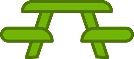 Picnic Table Vector Icon