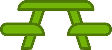 icono de vector de mesa de picnic