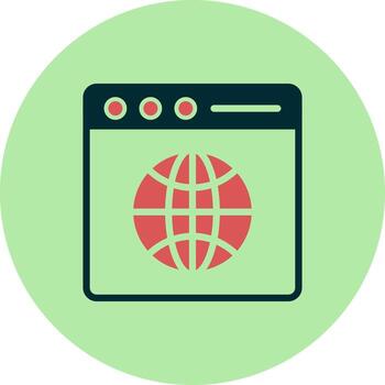 icono de vector de navegador