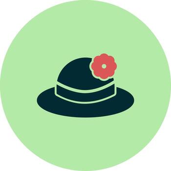 icono de vector de sombrero
