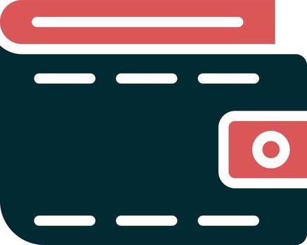 icono de vector de billetera