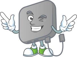 Power bank mascot icon design vector