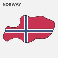 Norway flag vector abstract illustration