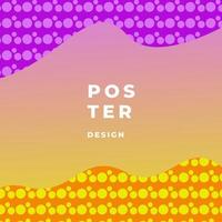 Colorful abstract poster design template for magazine and page layout design vector