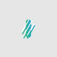 I letter Tech Logo design template for a tech company. Vector design