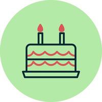 Birthday Cake With Candle Vector Icon