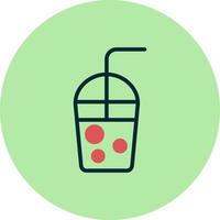 Milkshake With Straw Vector Icon