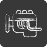 Icon Engine. related to Car Service symbol. Chalk Style. repairing. engine. simple illustration vector