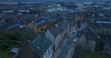 Panorama of Stirling in Scotland, Aerial view video