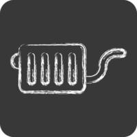 Icon Ehaust System. related to Car Service symbol. Chalk Style. repairing. engine. simple illustration vector