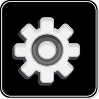 Icon Gear. related to Car Service symbol. Glossy Style. repairing. engine. simple illustration vector