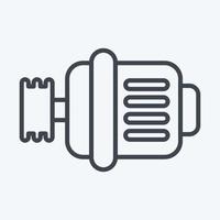 Icon Generator. related to Car Service symbol. Line Style. repairing. engine. simple illustration vector