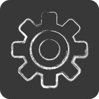 Icon Gear. related to Car Service symbol. Chalk Style. repairing. engine. simple illustration vector