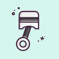 Icon Piston. related to Car Service symbol. MBE Style. repairing. engine. simple illustration vector