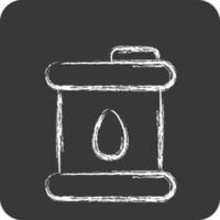 Icon Oil. related to Car Service symbol. Chalk Style. repairing. engine. simple illustration vector