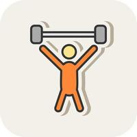 Weight Lifting Person Vector Icon Design