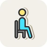 Sitting Vector Icon Design