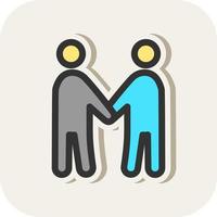 Friends Standing Vector Icon Design