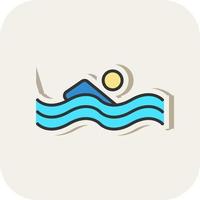 Swimming Person Vector Icon Design