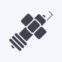 Icon Spark Plug. related to Car Service symbol. Glyph Style. repairing. engine. simple illustration vector