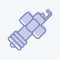 Icon Spark Plug. related to Car Service symbol. Two Tone Style. repairing. engine. simple illustration vector