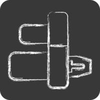 Icon Starter. related to Car Service symbol. Chalk Style. repairing. engine. simple illustration vector