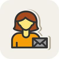 Woman with Envelope Vector Icon Design