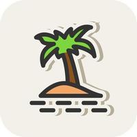 Palm Island Vector Icon Design