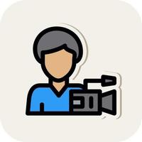 Camera Operator Vector Icon Design