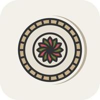 Old Plate Vector Icon Design