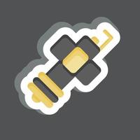 Sticker Spark Plug. related to Car Service symbol. repairing. engine. simple illustration vector