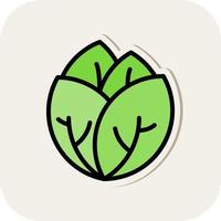 Cabbage Vector Icon Design